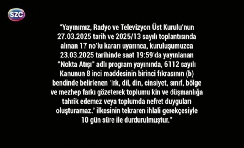 Sözcü TV karartıldı: 10 gün boyunca yayın yok!