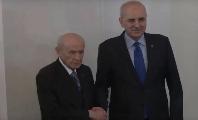 TBMM Başkanı Kurtulmuş ve Bahçeli'ye bir araya geldi