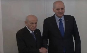 TBMM Başkanı Kurtulmuş ve Bahçeli'ye bir araya geldi