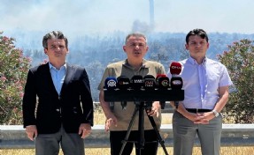 Vali Elban, yangın bölgesinden seslendi: 'Çeşme'deki alevleri sıkıştırdık'