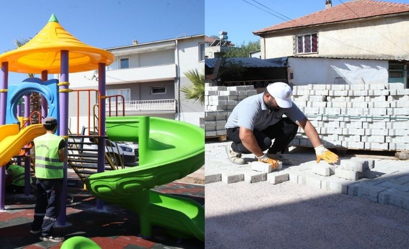 Çiğli’de yol ve park çalışmaları hız kesmeden devam ediyor