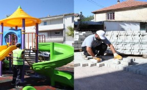 Çiğli’de yol ve park çalışmaları hız kesmeden devam ediyor