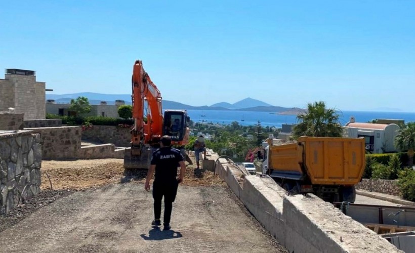 Bodrum'da inşaat yasağına uymayan firmalara cezai işlem uygulamaya devam ediliyor