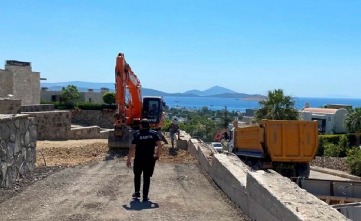 Bodrum'da inşaat yasağına uymayan firmalara cezai işlem uygulamaya devam ediliyor