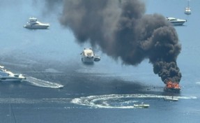 Bodrum’da tekne yangını; 1 kişi kurtarıldı