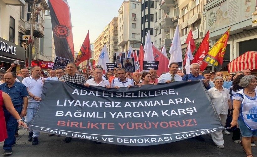 CHP İzmir, tutuklu başkanlar için yürüdü: 'Hiçbir CHP'li sana itaat etmeyecek'