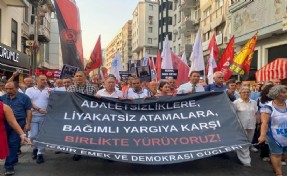 CHP İzmir, tutuklu başkanlar için yürüdü: 'Hiçbir CHP'li sana itaat etmeyecek'