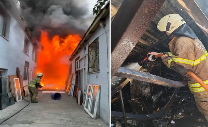 İzmir İtfaiyesi Konak’taki yangına müdahale etti