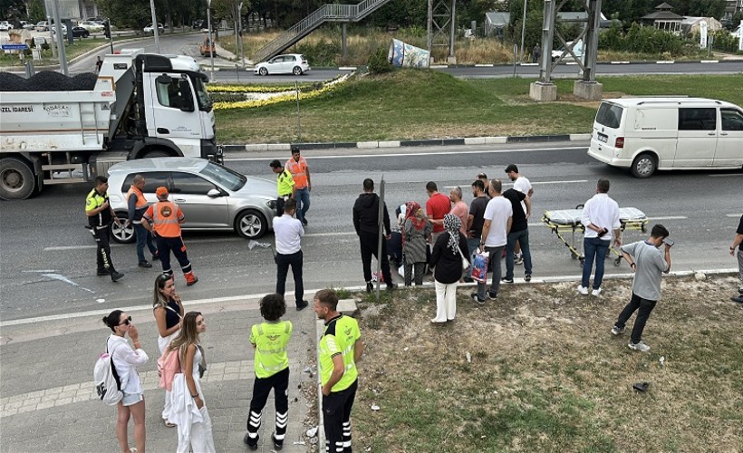 Kütahya'da otomobilin çarptığı yaya yaralandı