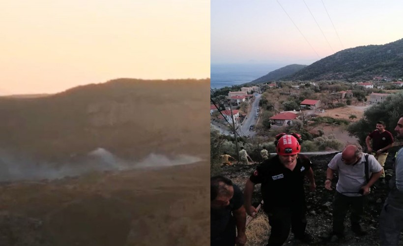 Muğla’da zeytinlikte çıkan yangın 1 saatte söndürüldü