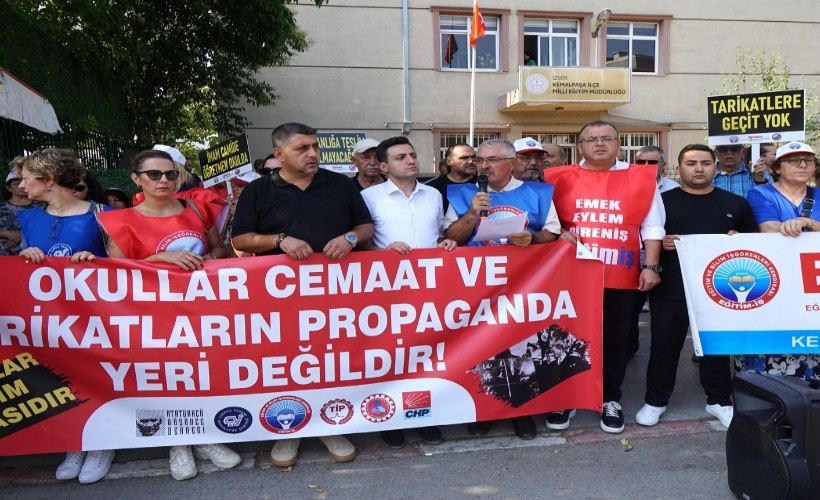 Kemalpaşa'da 'okullarda cemaat yapılanması'na karşı tepki!