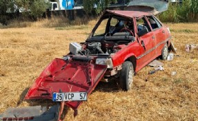 Takla atan otomobilin sürücüsü öldü