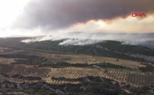 Yangının bıraktığı tahribat havadan görüntülendi!