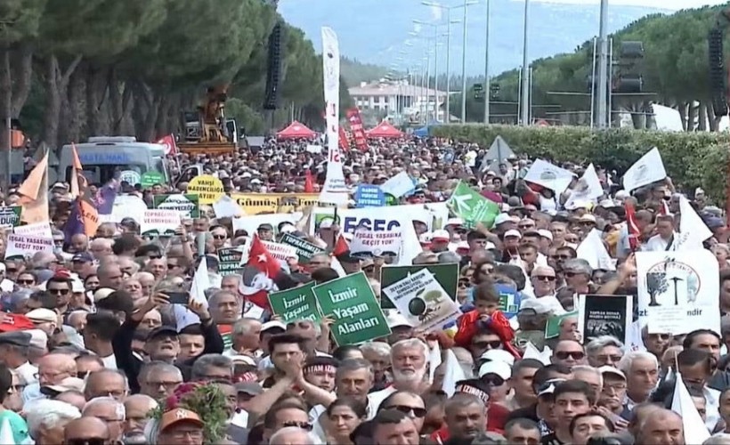 Binler 'Toprağımızı Vermiyoruz' mitinginde bir araya geldi
