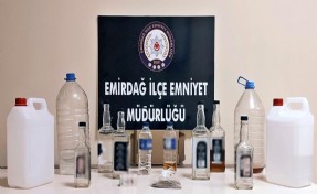 Emirdağ'da sahte içki operasyonu