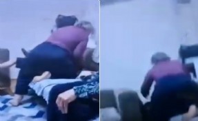 İzmir'de skandal görüntüler: Babaanne torununu darbetti!
