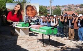 Katledilen Kübra ve annesi yan yana toprağa verildi
