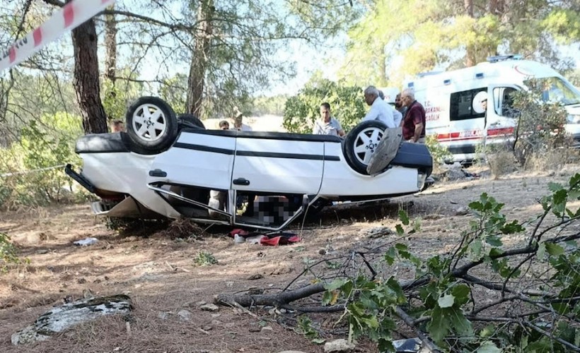 Manisa’da otomobil takla attı: 1 ölü, 1 yaralı