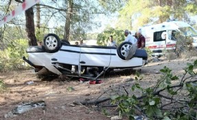 Manisa’da otomobil takla attı: 1 ölü, 1 yaralı