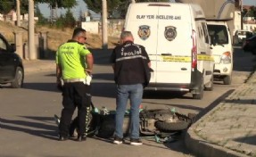 Olan yine motosikletteki iki kişiye oldu!