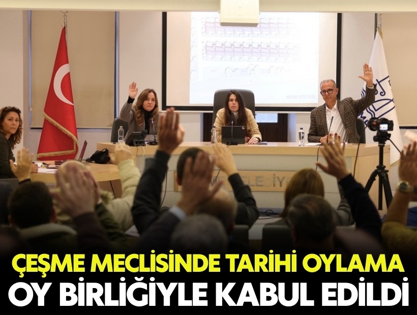 Çeşme Meclisi'nde tarihi oylama: Oy birliğiyle kabul edildi