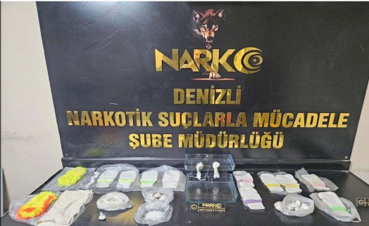 Denizli'de uyuşturucu operasyonuna 2 tutuklama