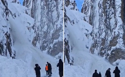 Hakkari-Van karayoluna çığ düştü! Çığzedeleri köylü misafir etti