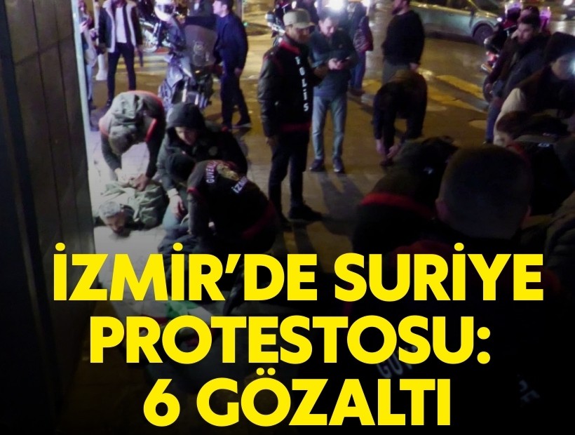 İzmir’de izinsiz yürüyüşe polis müdahalesi: 6 gözaltı