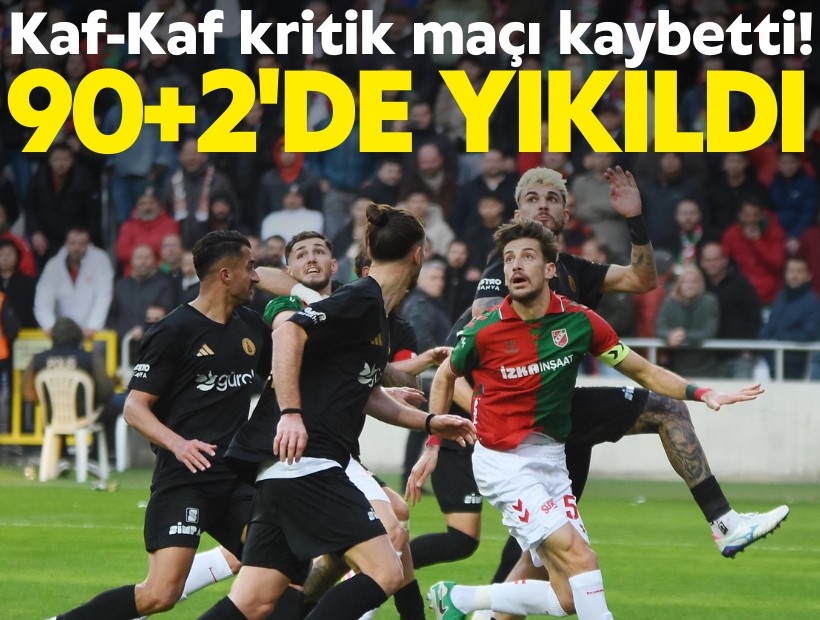 Kaf-Kaf kritik maçı son dakika golüyle kaybetti!
