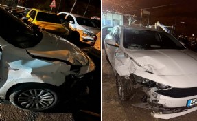 Otomobilin çarptığı bisikletli Birkan ağır yaralandı; kaza kamerada