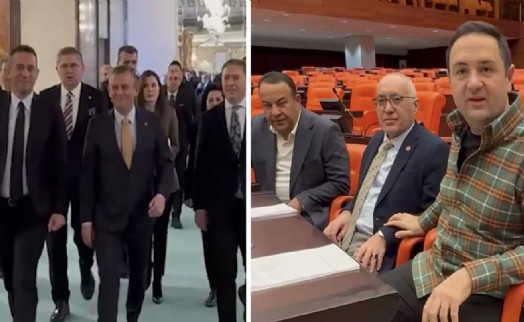 CHP'nin 'Meclis'i terk etmeme' eylemi devam ediyor! Özgür Özel de ziyaret etti...