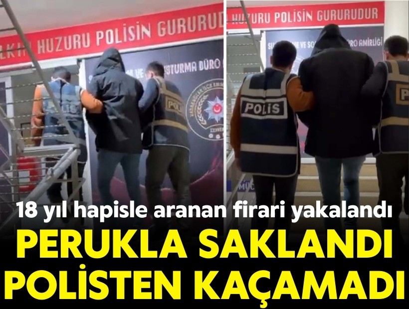Perukla saklandı, polisten kaçamadı: Perukla saklandı polisten kaçamadı!