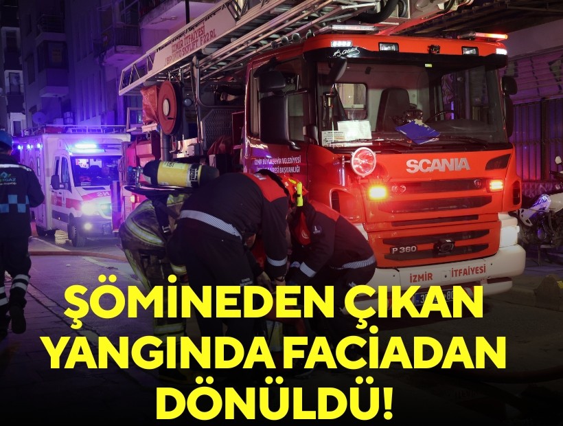Şömineden çıkan yangında faciadan dönüldü!