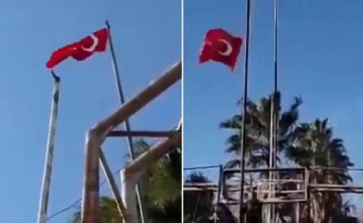 Suriye sınırında büyük provokasyon: Türk bayrağını indirdiler