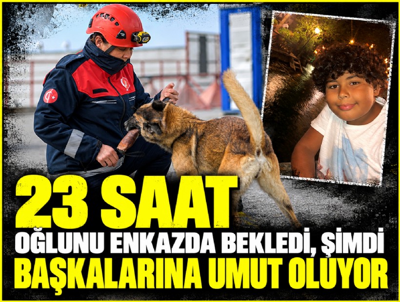 23 saat oğlunu enkazda bekledi, şimdi başkalarına umut oluyor