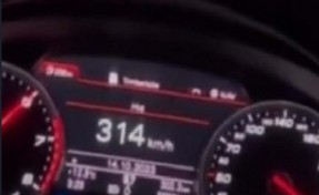 314 kilometre hız yaptı 25 bin lira cezayı yedi!
