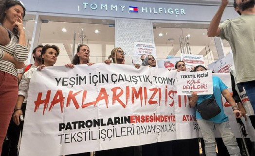 Atamay işçilerinden üç büyük kentte Tommy Hilfiger’ın önünde protesto
