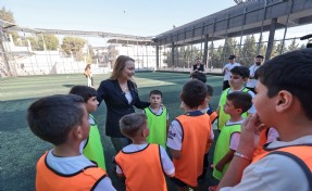Başkan Mutlu Kış Spor Okulları’nda çocuklarla buluştu