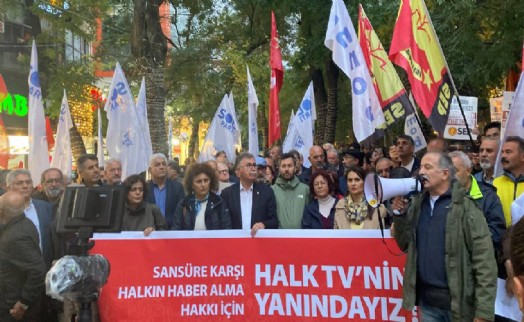 Halk TV için Ankara’da açıklama: 'Özgür basın susturulamaz'