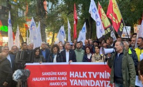Halk TV için Ankara’da açıklama: 'Özgür basın susturulamaz'