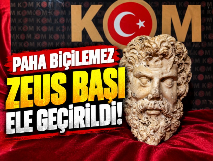 İzmir'de paha biçilemez Zeus başı ele geçirildi!