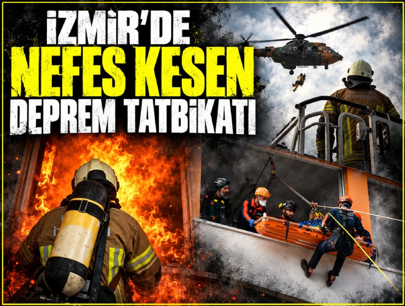 İzmir’de nefes kesen deprem tatbikatı