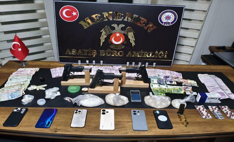 İzmir’de silah ticareti ve uyuşturucu operasyonu: 5 gözaltı