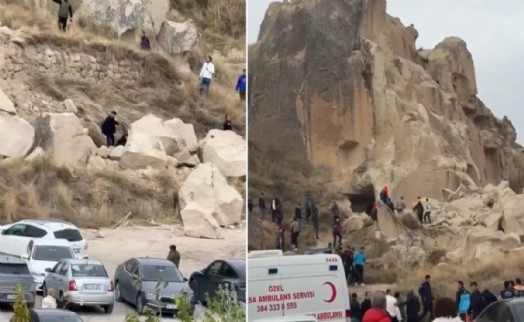 Kapadokya'da peribacası çöktü: 3 kişi yaşamını yitirdi!