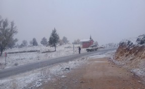 Kütahya’da kar yağışı