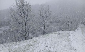 Manisa’nın yüksek kesimlerine kar yağdı