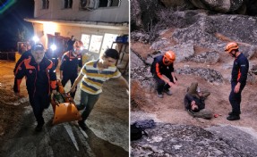 Milas’ta yürüyüş sırasında fenalaşan kişiyi AFAD ve jandarma ekipleri tahliye etti