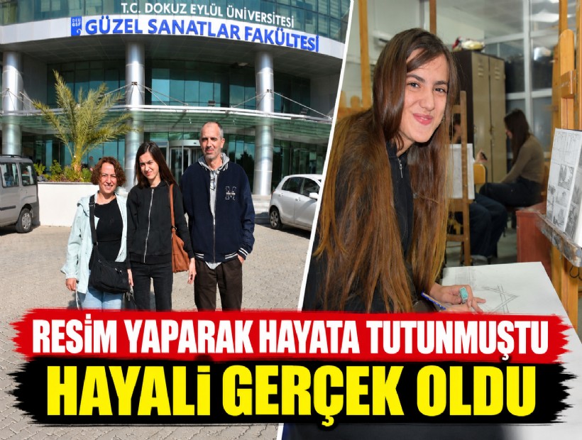 Resim yaparak hayata tutunan Eylül 'Güzel Sanatlar'ı kazandı