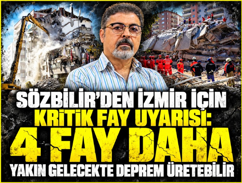 Sözbilir’den İzmir için kritik fay uyarısı: 4 fay daha yakın gelecekte deprem üretebilir