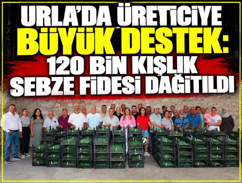 Urla’da üreticiye büyük destek: 120 bin kışlık sebze fidesi dağıtıldı